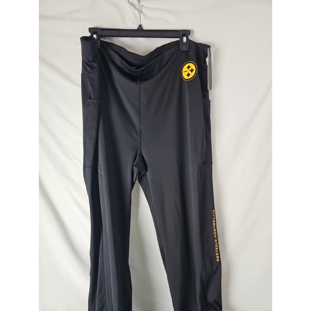 NFL Pittsburgh Steelers Fanatics Signature Black Leggings Side Pockets Womens